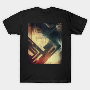 Vintage wall abstract lines pattern street art T-Shirt